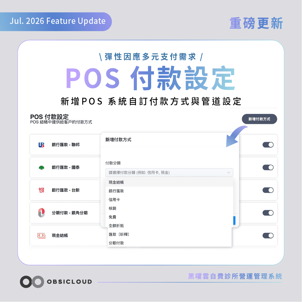 黑曜雲診所pos多元付款